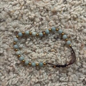 Elegant Gold and Blue marble Bracelet